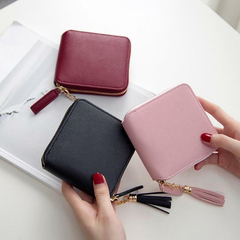 Lady Wallet Mini Handbag Female Money Wallets Leather Women's Purses Coin Clamps