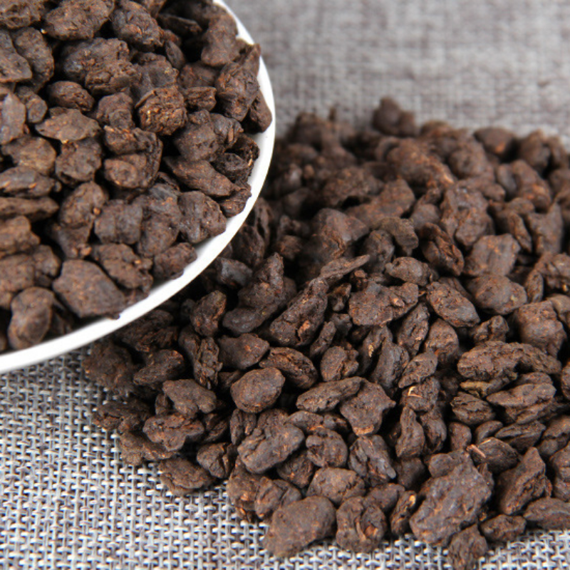 500g/1.1LB Crushed Silver Old Tea Pu'er Tea Pu'er Ripe Tea Head Craft Tea