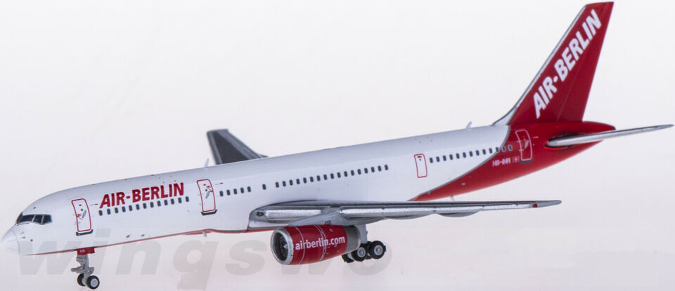 1:400 JC Wings AIR BERLIN BOEING 757-200 Passenger Airplane Diecast Plane Model