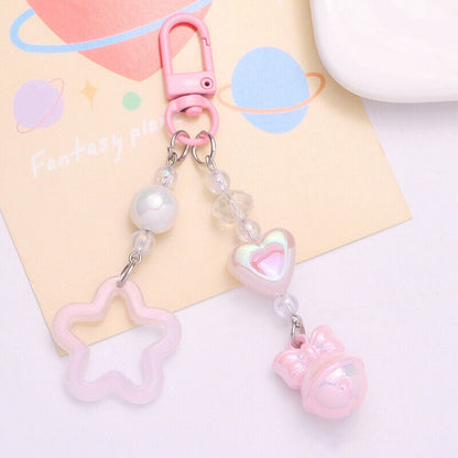 Pentagram y2k Star Keychain Cute Charm Key Ring Handbag Lanyard Accessories