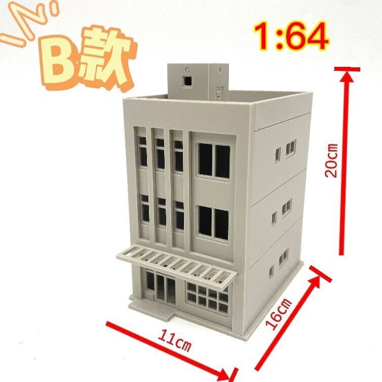 1/64 1/87 1/150 S HO Scale Buildings Train Railway Layout Model House