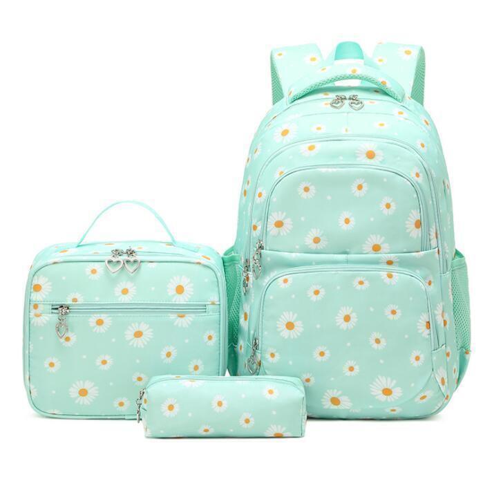 School Backpack Teenage Girls 3 Pcs/Set Schoolbag Kids Pencil Bags Bookbag