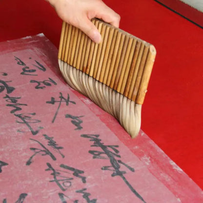 Soft Fleece Line Brush Painting Installation Brush Scrub Brush Bamboo Paint Brush -
