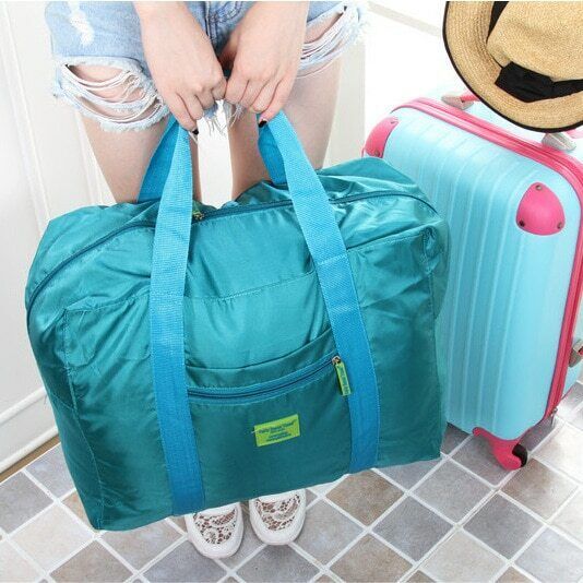 Large Capacity Travel Bags Folding Waterproof Durable Handbag Solid Color Unisex