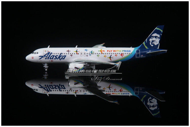 1:400 GeminiJets Alaska BOEING A320-200 Airplane Diecast Plane Aircraft Model
