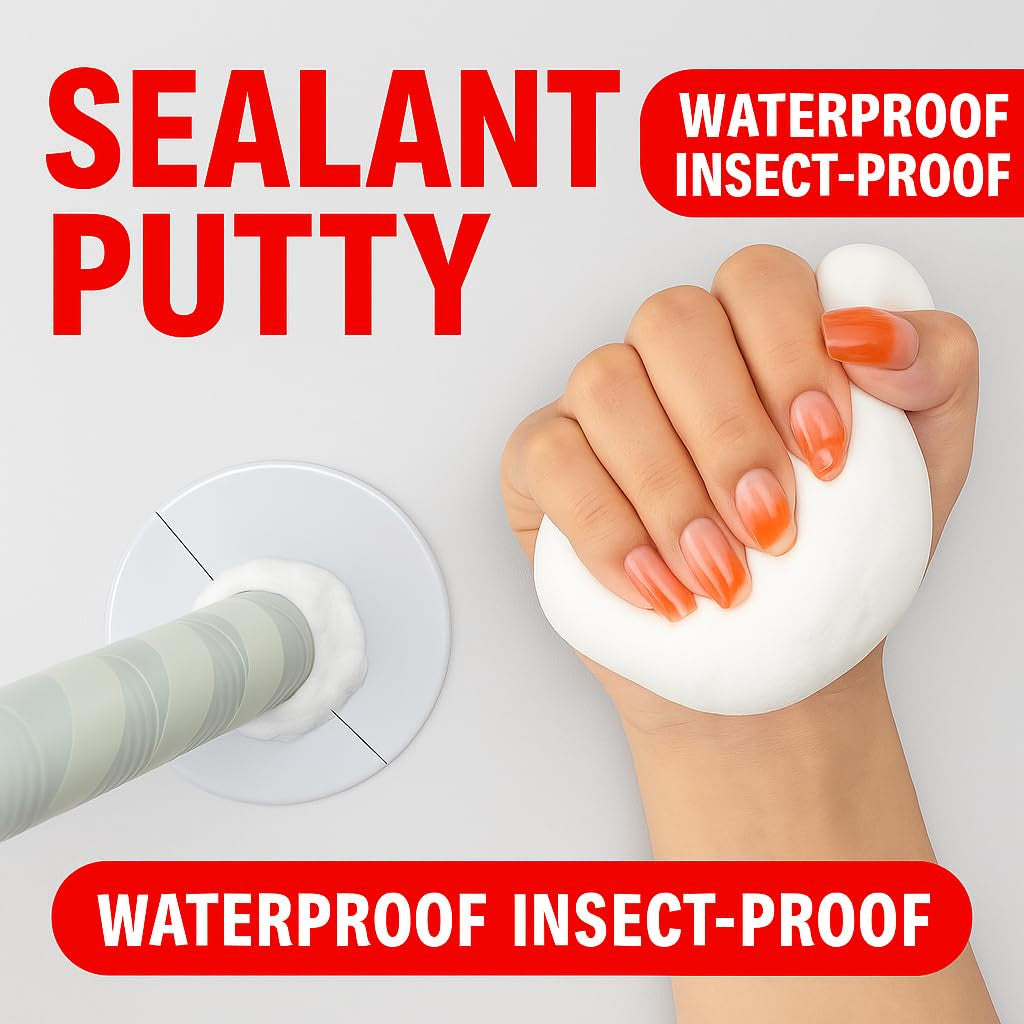 8 Oz – Waterproof Wall Repair Putty – White Sealing Clay, Moldable Filler for Wa