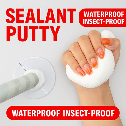 8 Oz – Waterproof Wall Repair Putty – White Sealing Clay, Moldable Filler for Wa