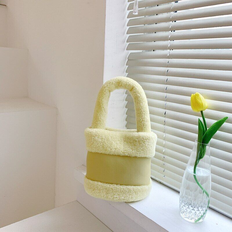 Lamb Wool Women Shoulder Bags Small Handbag Winter Faux Fur Female Hand Bag