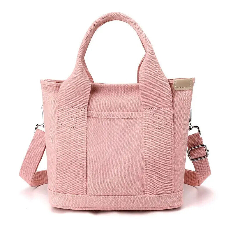 women Small Bag Lady Shoulder Canvas Mobile Phone Bucket Tote Bag