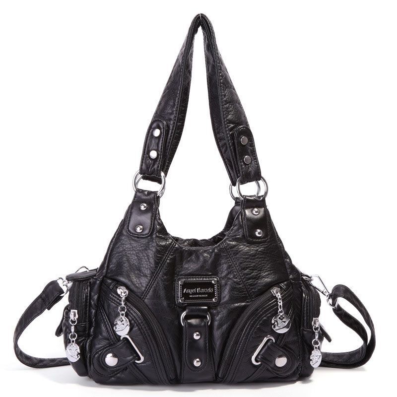 Handbags Luxury Soft Synthetic Leather Shoulder Bags Large Shopping Tote Purses