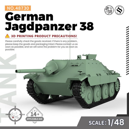 SSMODEL SS48730 1/48 Military Model Kit German Jagdpanzer 38 WoT WAR