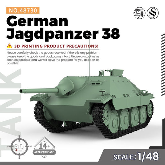 SSMODEL SS48730 1/48 Military Model Kit German Jagdpanzer 38 WoT WAR