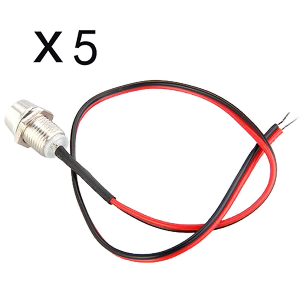 5Pcs 22cm Multi Colors Car LED Indicator Light Bulb Warning Light Lamp I