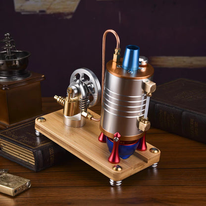 Startable Steam Engine & Heat Boiler Copper $ Stainless Steel CNC Vintage Model