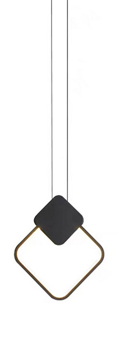 Pendant Lamp Minimalist Black Ring Long Wire Dimmable LED Ceiling Hanging Lights