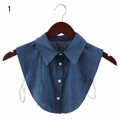 Shirt Collar Women Cotton Lace Fake Blouse Vintage Lapel Clothes Accessories Top