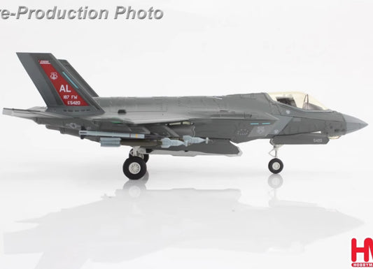 1:72 HM F-35A "Red Tail" 18-5420, 187 FW, Alabama ANG 2024 Fighter Diecast Model