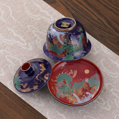 Chinese Enamel China-Chic Hand-painted Tea Ceremony Tea Cup Tea Set Tea Bowl