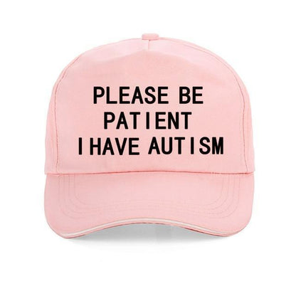Please Be Patient I Have Autism Letter Print Baseball Cotton Hat Cap Men Women