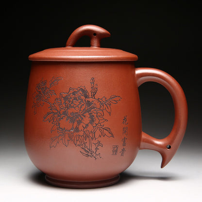 Yixing Purple Clay Tea Cup Original Ore Purple Clay Tea Cup Cup Lid Tea Jar
