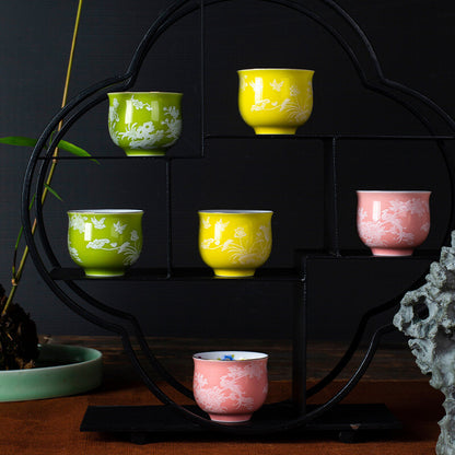 60ml One Cup Porcelain Kungfu Tea Cup Handpainted Ceramic Chinese Master Cup New