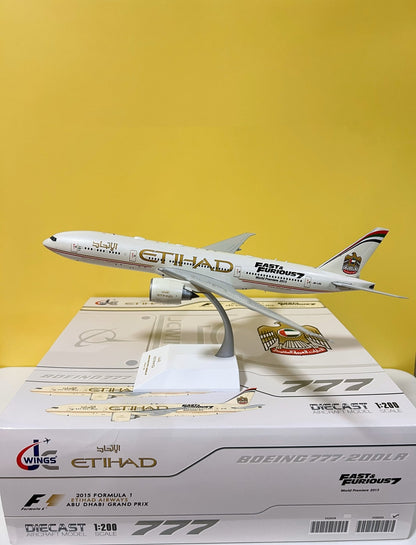 1:200 Geminijets Etihad Airways Boeing777-200LR Passenger Airplane Diecast Model