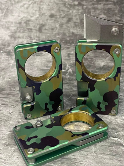 1PC Titanium Alloy Mini Knife Small Pocket Key Chain Folding Knife Pendants Gift
