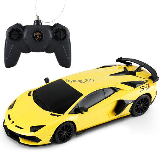 Remote Control Car 1/24 Lamborghini Aventador SVJ Model Toy Car RC Cars Yellow