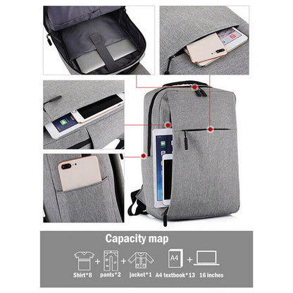 Laptop Backpack USB Book School Bag Rucksack Anti Theft Men Travel Backpack Gift