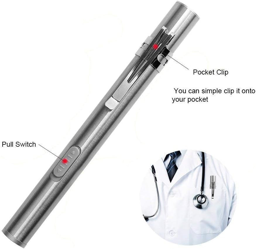 10PCS LED USB RECHARGEABLE MINI FLASHLIGHT Stainless Steel Pen Light 1000 Lumens