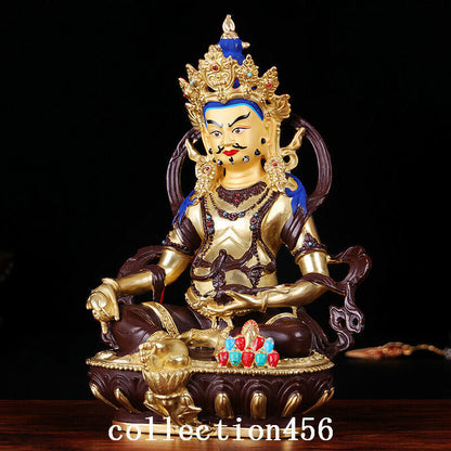 Tibetan biography Buddhism Pure copper Yellow God of wealth statue