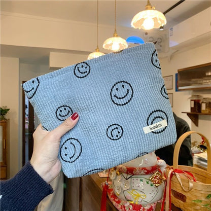 Corduroy Cosmetic Bag Handbags Purses Makeup Organizer Storage Bag Pencil Cases