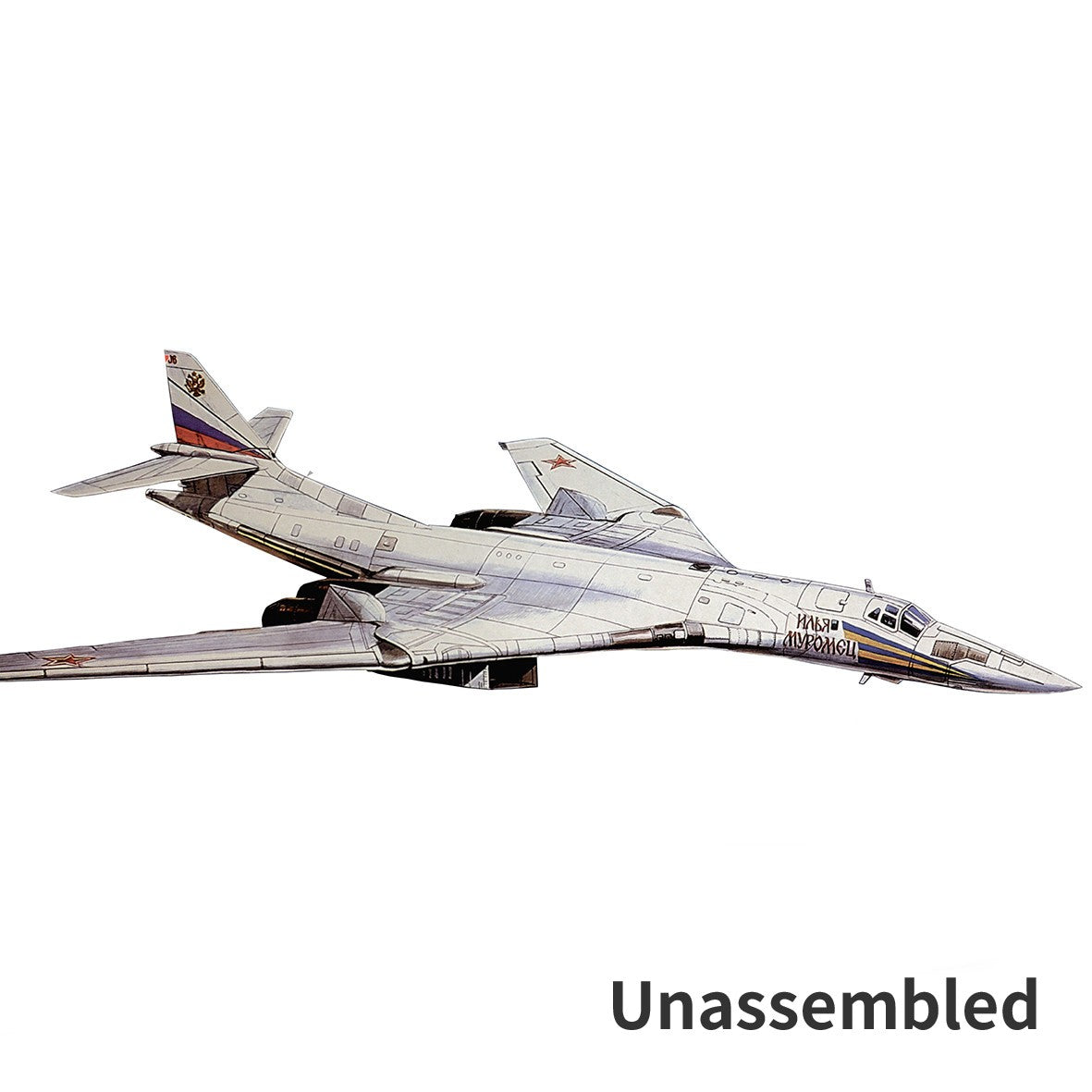 32cm 1/72 Tupolev Tu-160 Black Jack Bomber Plane Paper Model DIY Unassembled
