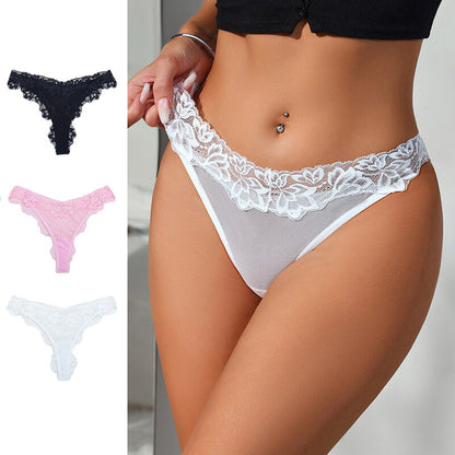 Women Lace Sexy Bikini Breathable Panties Underwear Low waist G-string thong