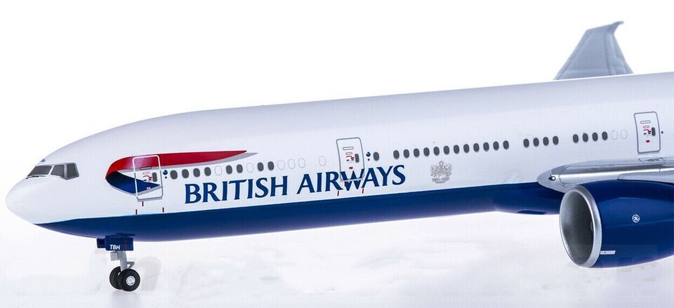 1:200 37CM Hogan BRITISH AIRWAYS BOEING 777-300ER Airplane ABS Plastic Model
