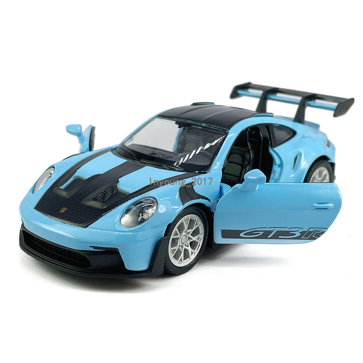 1/36 Porsche 911 GT3 RSR Model Car Diecast Toy Cars Boys Toys Kids Gifts Blue