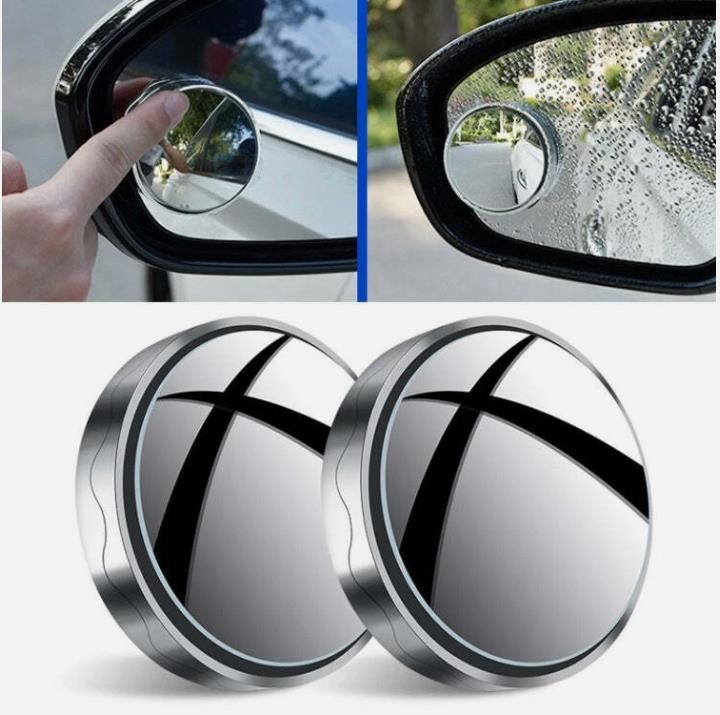 1pair Reversing Mirror Small Round Mirror HD Large View Suction Cup Blind Spot