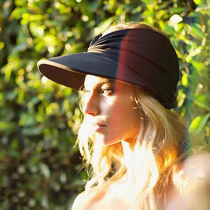 Womens Visor Hat Hollow Empty Top Cap Anti-UV Sun Protection Summer Beach Hats