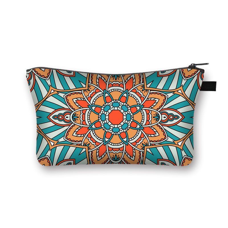 Vintage Pattern Multifunctional Cosmetic Bags Organizer Gothic Wallet Polyester
