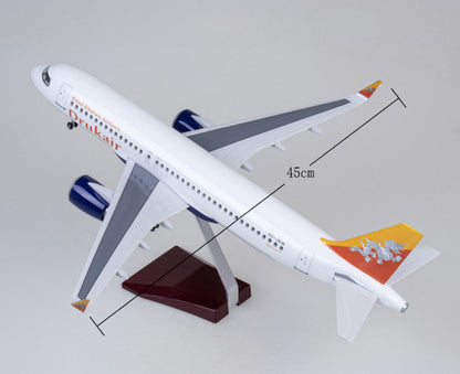 1:80 47CM Drukair AIRBUS A320neo Airplane Landing Gears Resin Aircraft Model