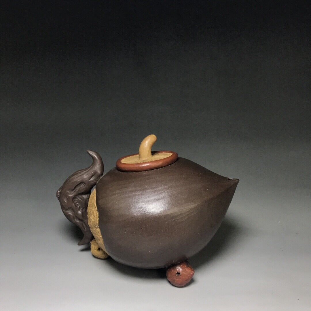 Chinese Yixing Zisha Clay Handmade Exquisite Teapot （百果壶 底款：陈鸣远）