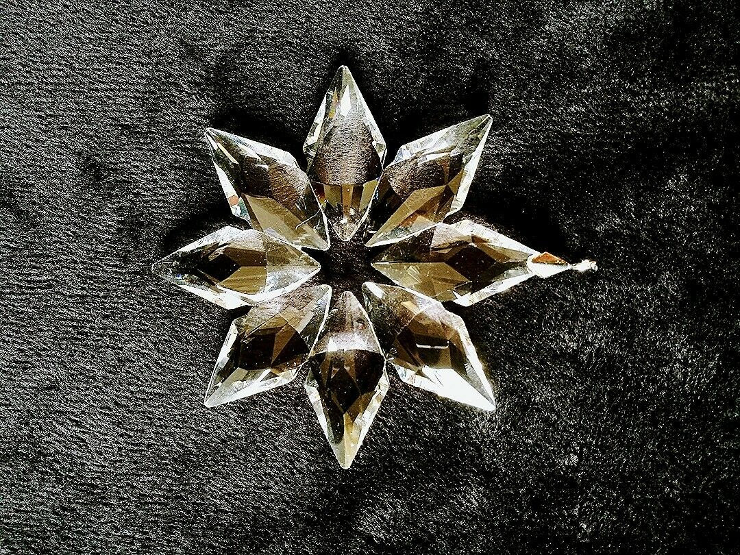 1PCS Clear 76*70mm Suncatcher Crystal Snowflake Wedding Hanging Decor Ornament