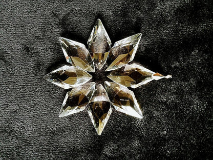 1PCS Clear 76*70mm Suncatcher Crystal Snowflake Wedding Hanging Decor Ornament