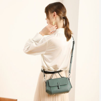 Small Shoulder Bag Genuine Leather Handbag Soft Cowhide Crossbody Shell Purse