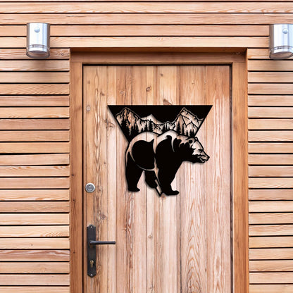CIFBUY Metal Bear Wall Decor Bear Wall Art Decorations Wall Sculptures Wall