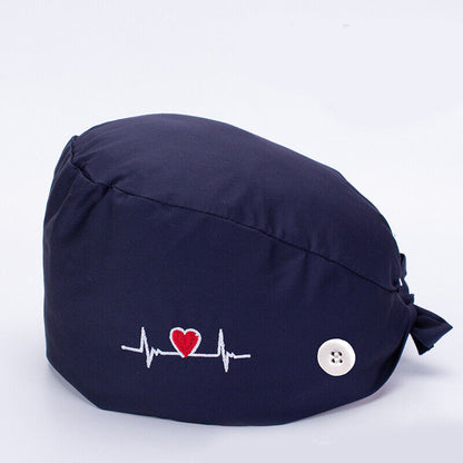 Surgical Cap Baotou Cap Doctor Hat Electrocardiogram Nurse Pure Cotton Buckle