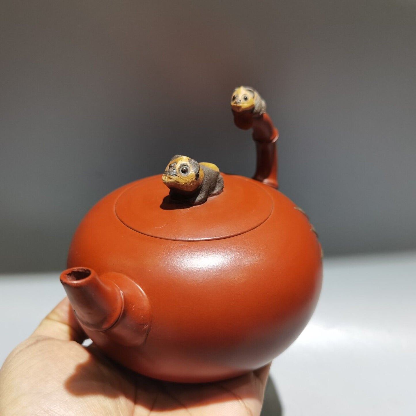 Chinese Yixing Purple Clay Teapot Tea Set Pot Zisha Ceramic Cute Decor Figurine