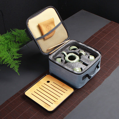 Sold At A Loss Travel Tea Set With Portable Bag Porcelain Tea Set Towel Tool New