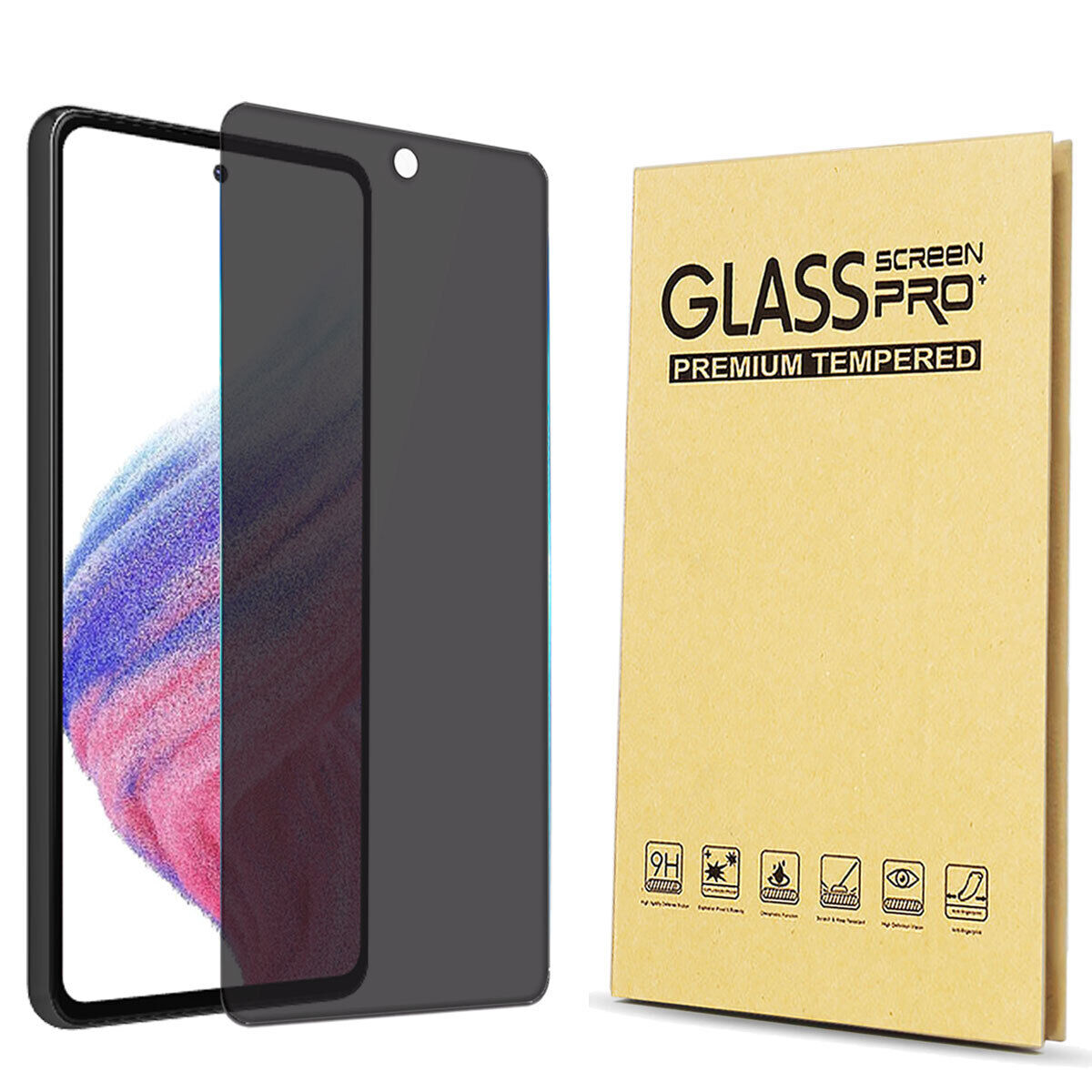 For Samsung Galaxy A53 5G Privacy Slim Tempered Glass Anti-Spy Screen Protector