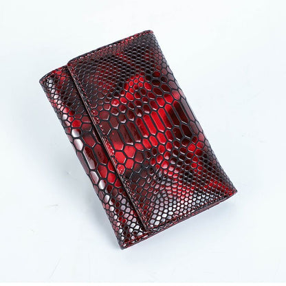 Coin Purse Genuine Leather Long Wallet Serpentine Design Phone Clutch Money Bags